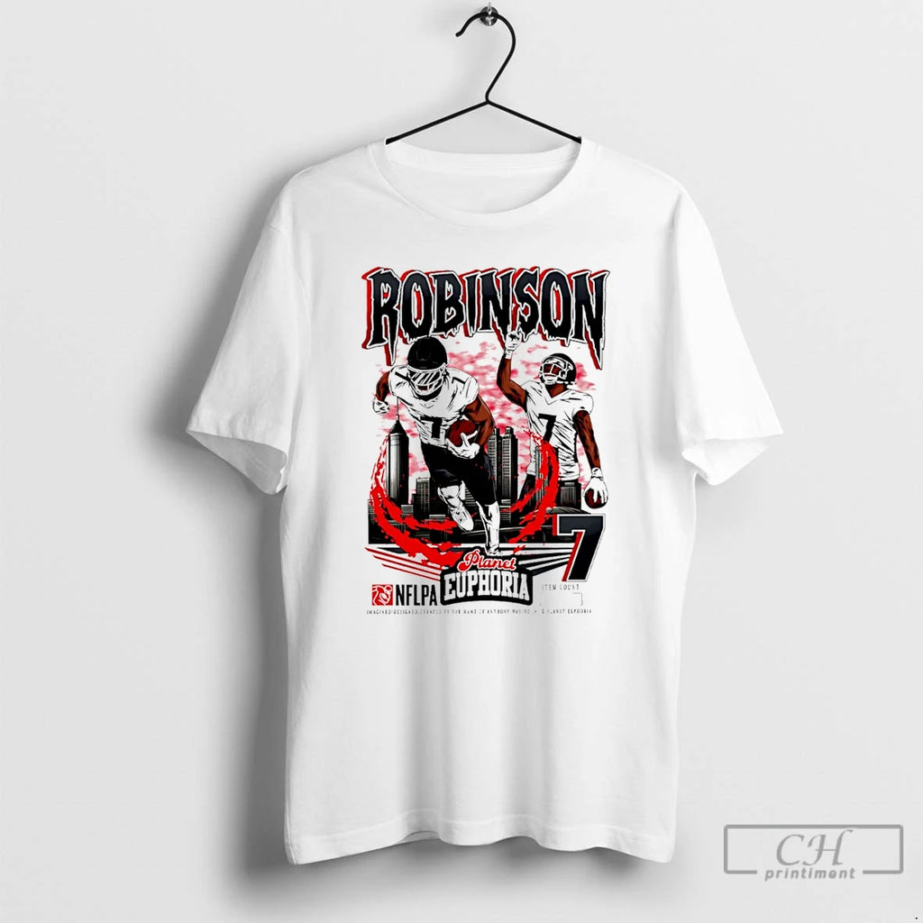 Classic Bijan Robinson Atlanta Falcons Player Comic T Shirts