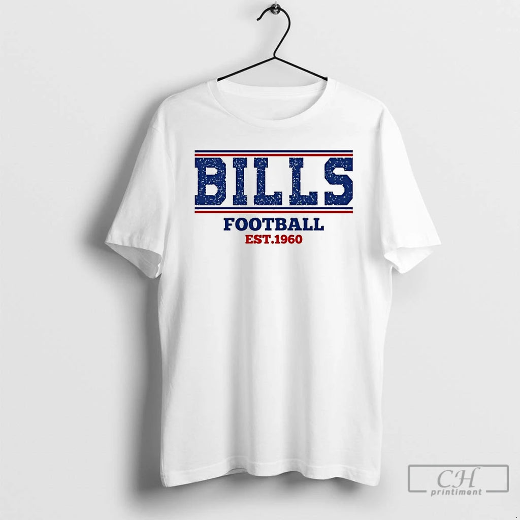Classic Bills Football Est 1960 Vintage Retro Team T Shirts