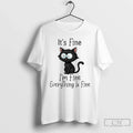 Classic Black Cat Fine Everything Is Fine