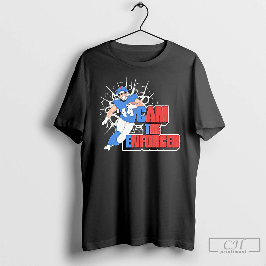 Classic Cam The Enforcer New York Giants Football T Shirts