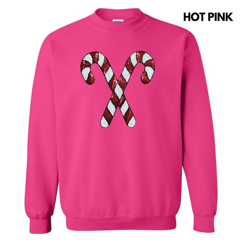 Classic Candy Cane Sequin Patch T-Shirts