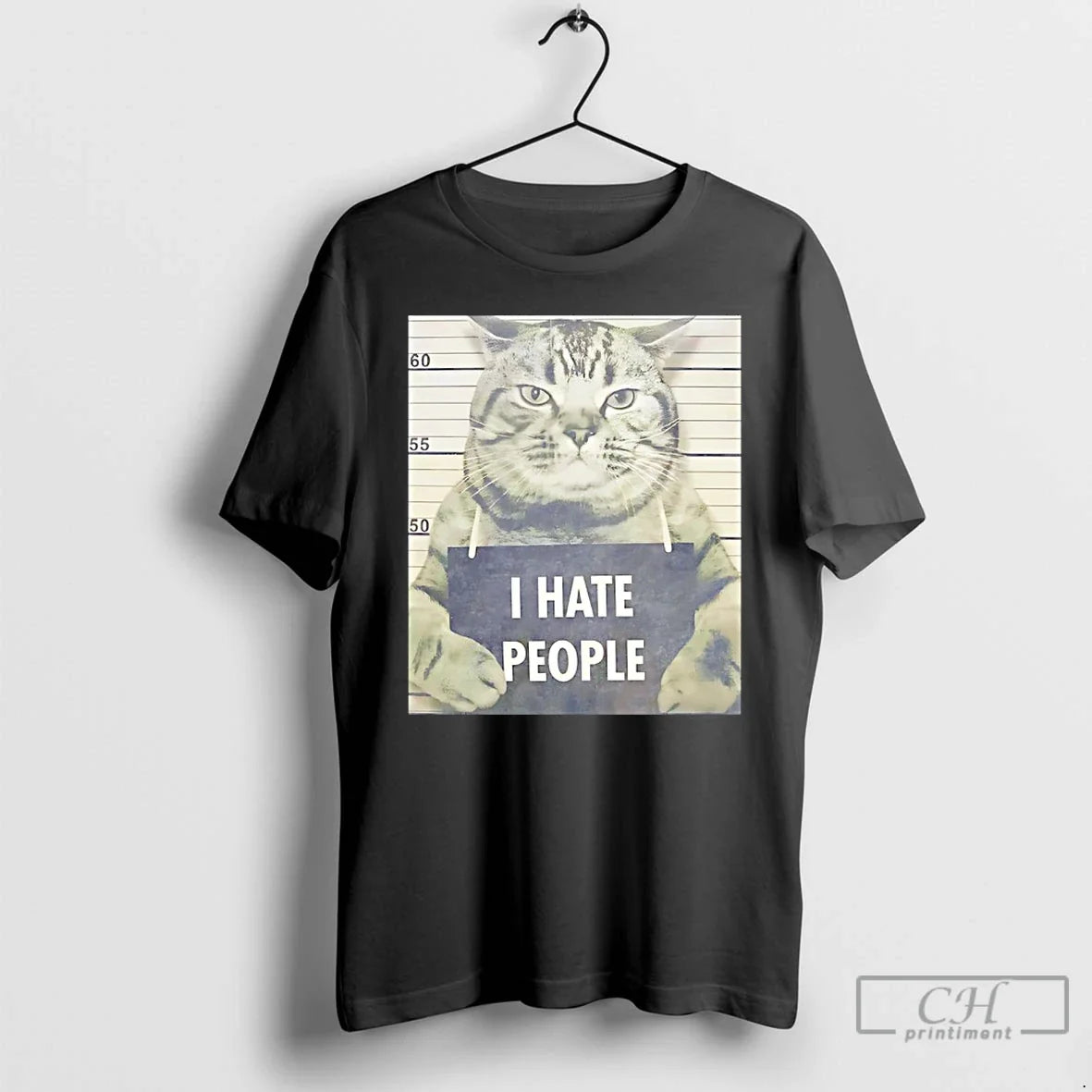 Classic Cat I Hate People Mugshot