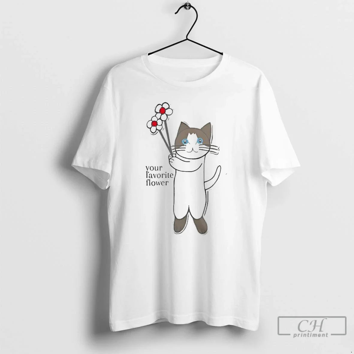 Classic Cat Your Favorite Flower Cute