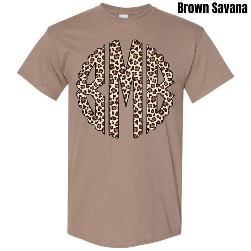 Classic Cheetah Monogram Gildan Short Sleeve 'NLB' T-Shirts