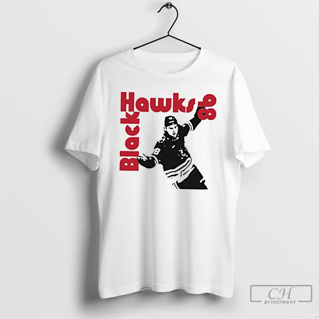 Classic Chicago Blackhawks 98 Black Hawks Hockey Player T Shirts