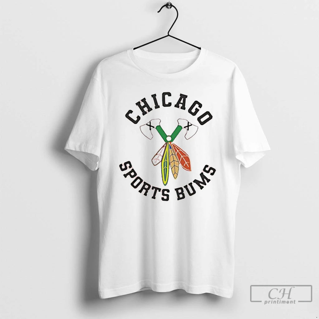 Classic Chicago Hockey Blackhawks X Chicago Sports Bums T Shirts