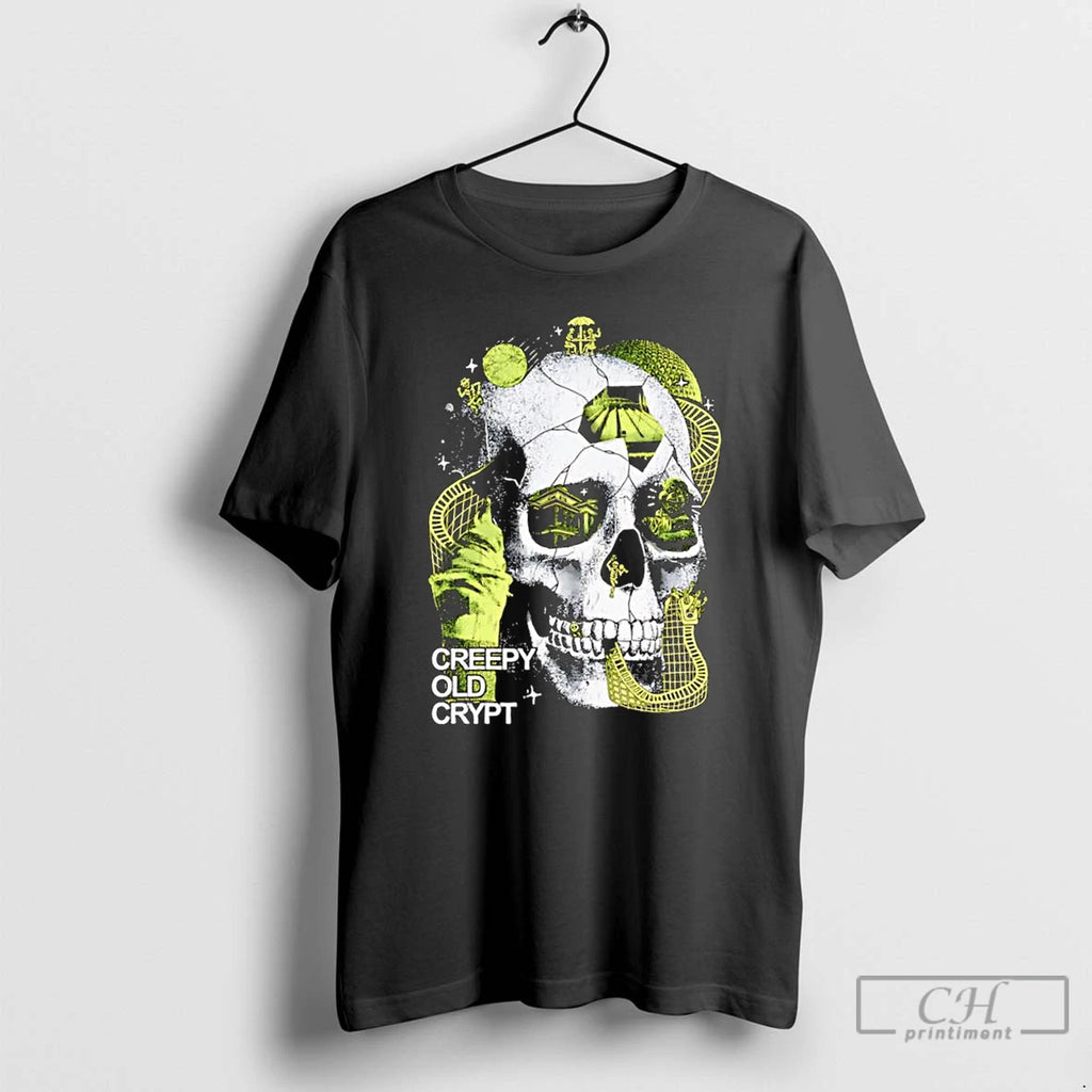 Classic Creepy Old Crypt Skull Theme Parks T Shirts