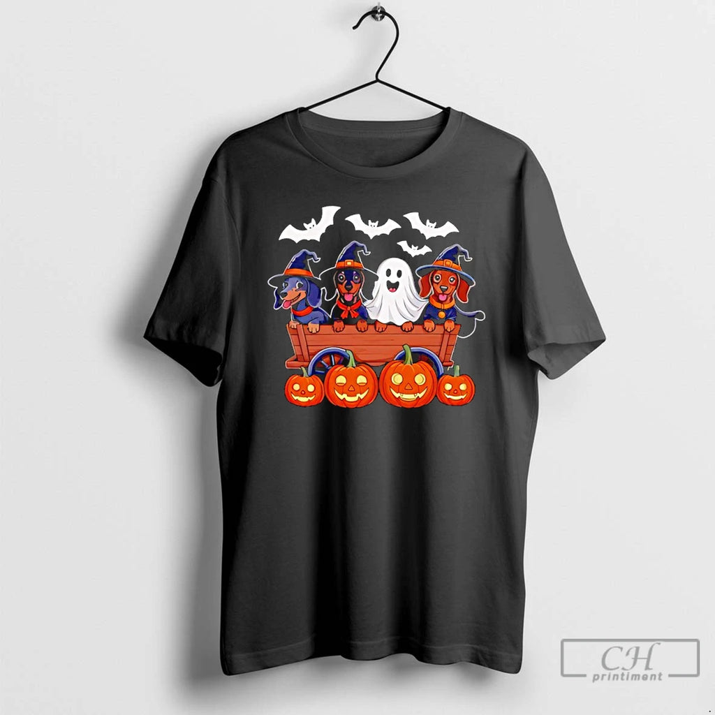 Classic Dachshund Happy Halloweiner Halloween Dogs Lover T Shirts