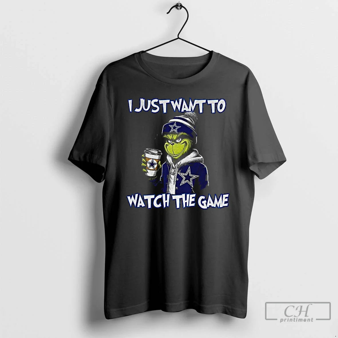 Classic Dallas Cowboys Grinch I Just Want Watch Game