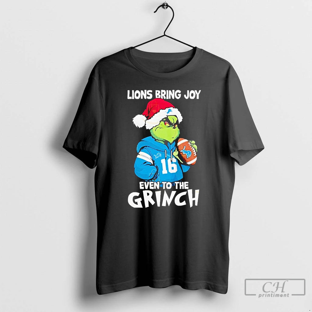 Classic Detroit Lions Bring Joy Even To The Grinch Christas T Shirts