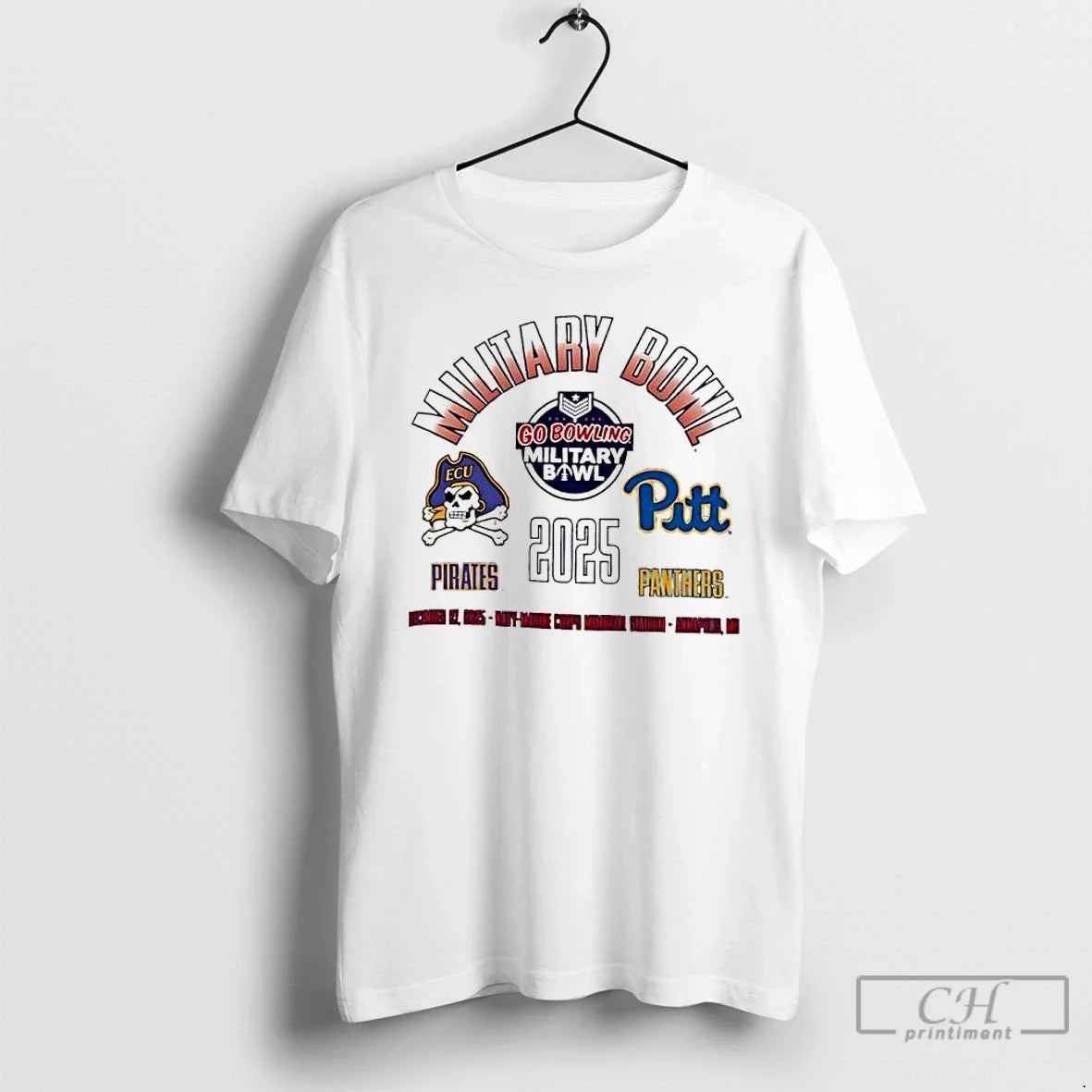 Classic East Carolina Pirates Vs Pittsburgh Panthers 2025 Military Bowl Dueling Go Bowling
