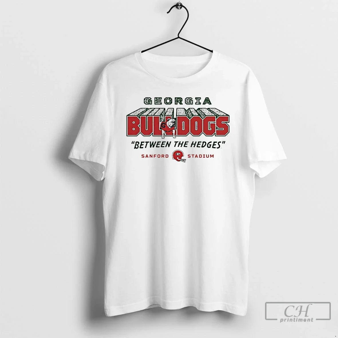 Classic Georgia Bulldogs Football Between Hedges