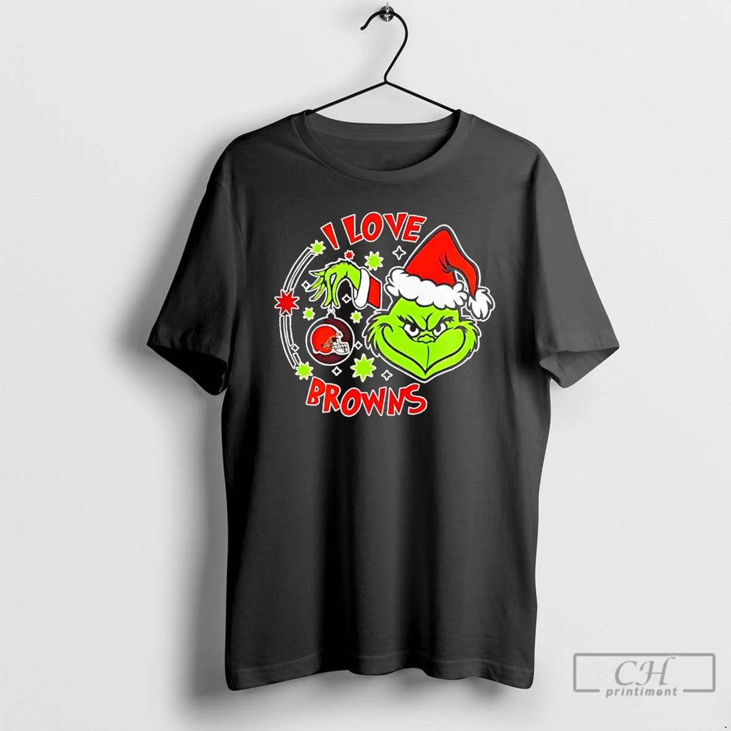 Classic Grinch I Love Cleveland Browns They Hate Us Because They Aint Us 2 Sided