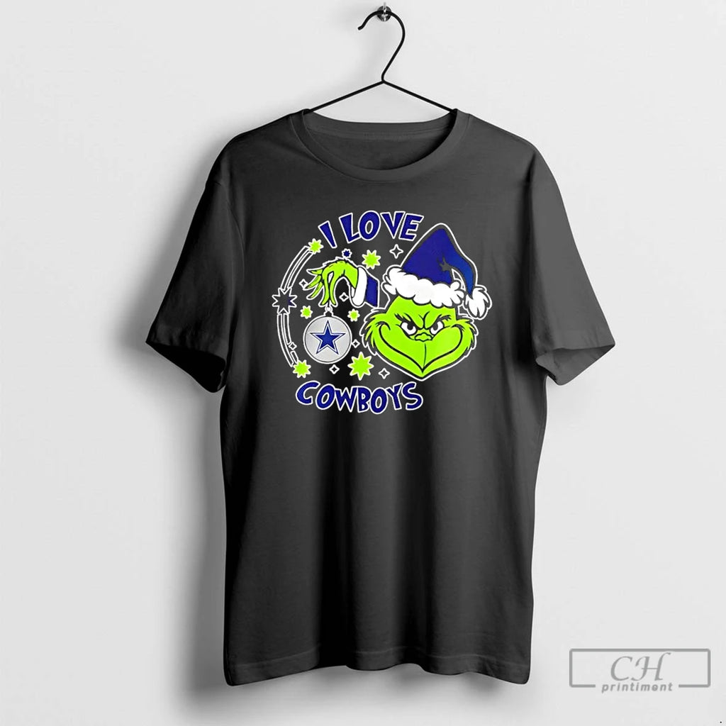 Classic Grinch I Love Dallas Cowboys They Hate Us Because They Aint Us 2 Sided