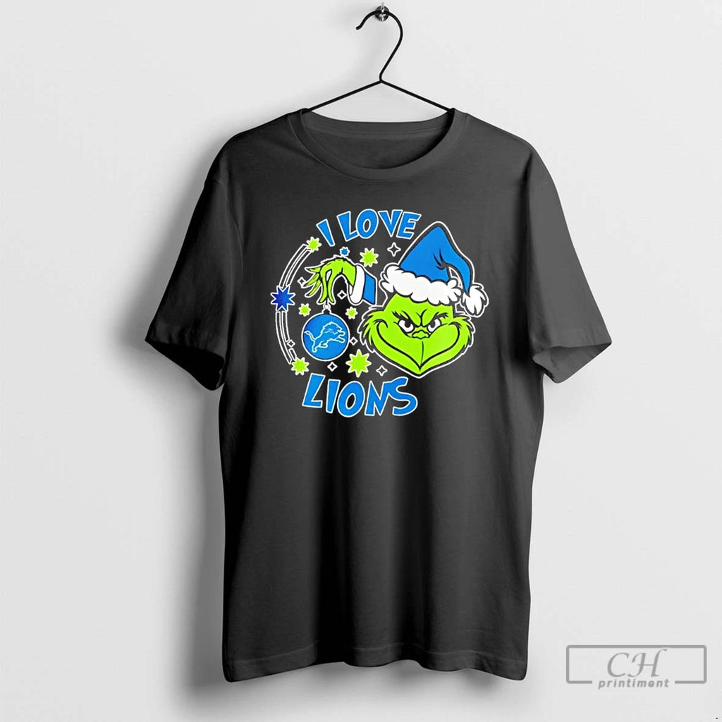 Classic Grinch I Love Detroit Lions They Hate Us Because They Aint Us 2 Sided