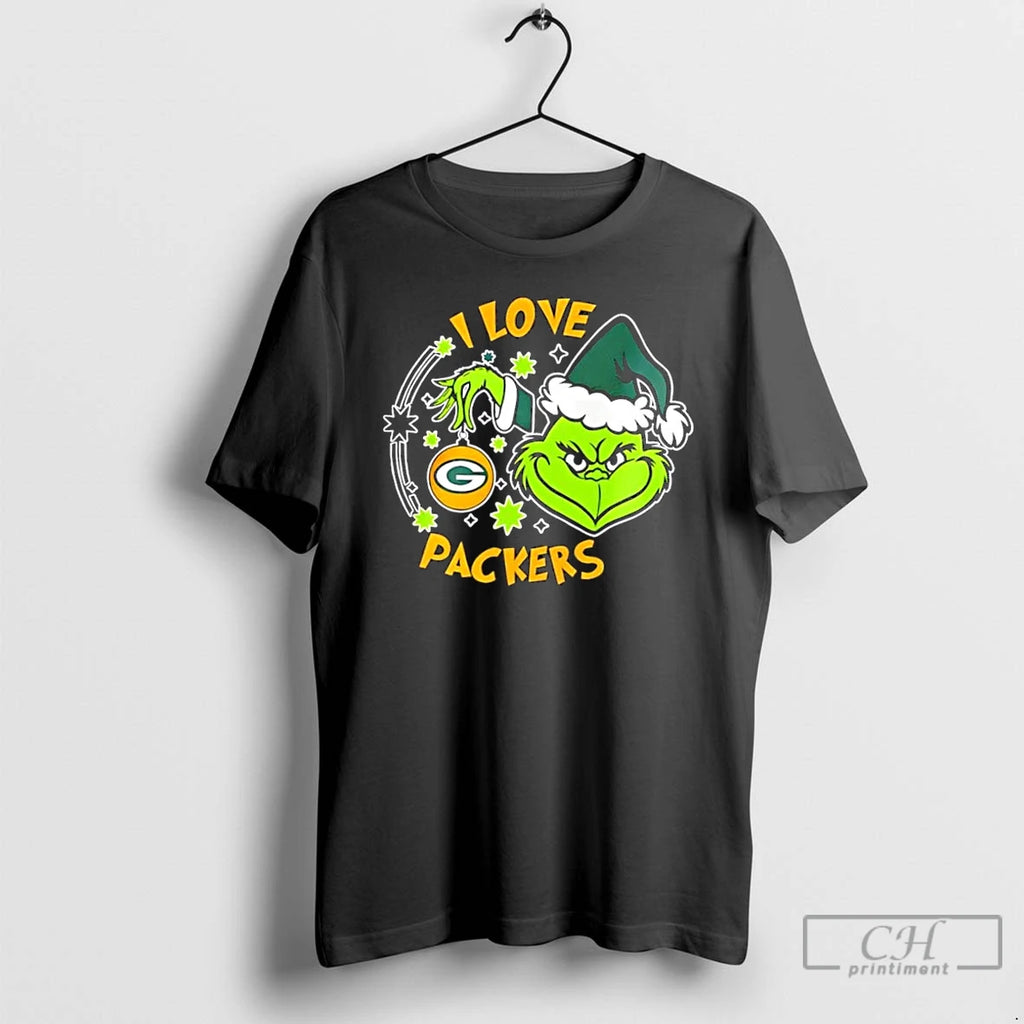 Classic Grinch I Love Green Bay Packers They Hate Us Because They Aint Us