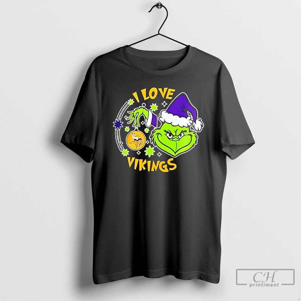 Classic Grinch I Love Minnesota Vikings They Hate Us Because They Aint Us 2 Sided