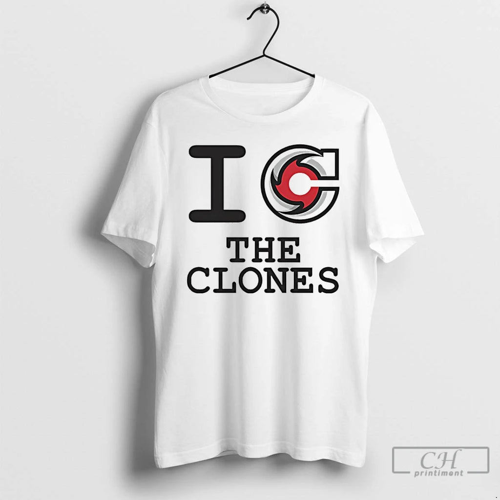 Classic I Love The Clones Cincinnati Cyclones Hockey T Shirts