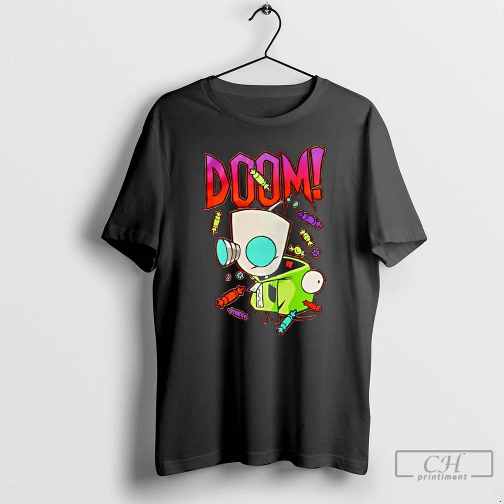 Classic Invader Zim Gir Costume Doom Girls T Shirts