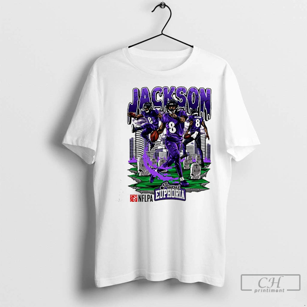 Classic Lamar Jackson 8 Baltimore Ravens Football Quarterback Comic