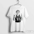 Classic Larry Bird Middle Finger Boston Celtics