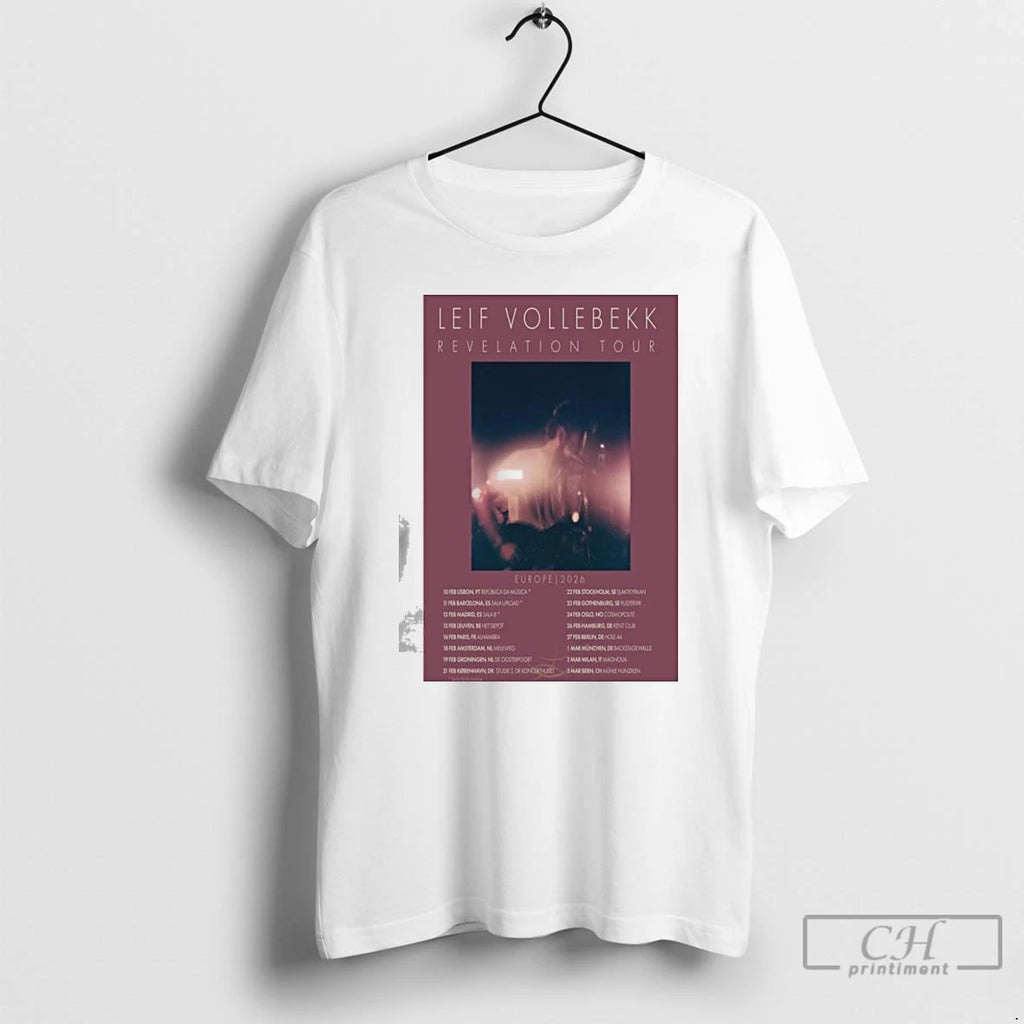 Classic Leif Vollebekk Revelation Tour Europe 2026 T Shirts