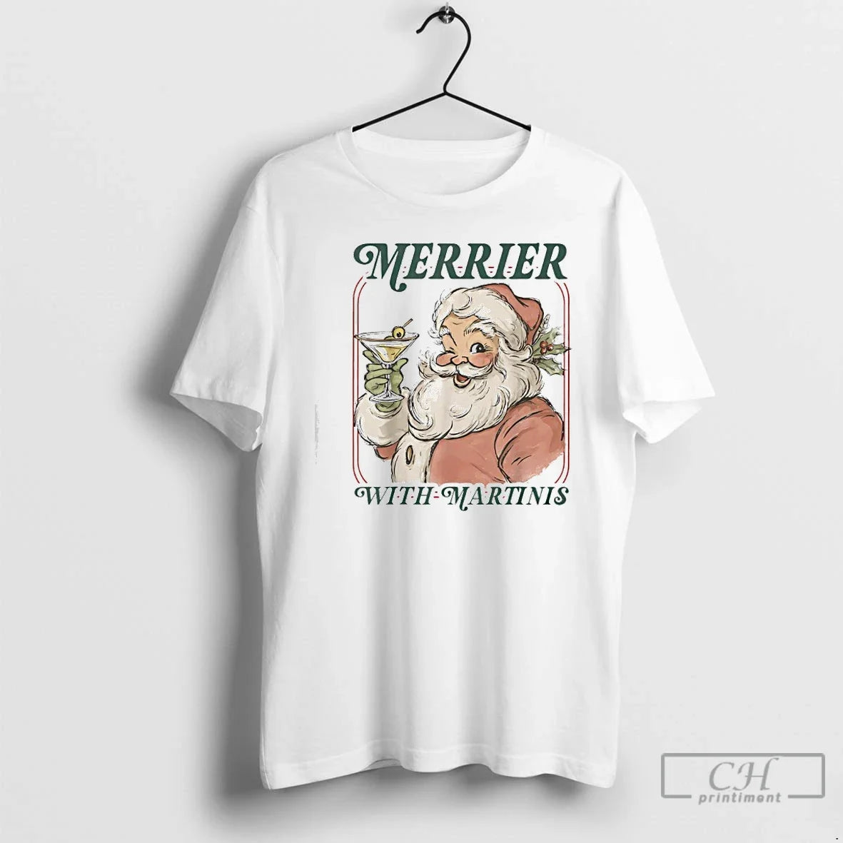 Classic Merrier Martini Santa Cocktail
