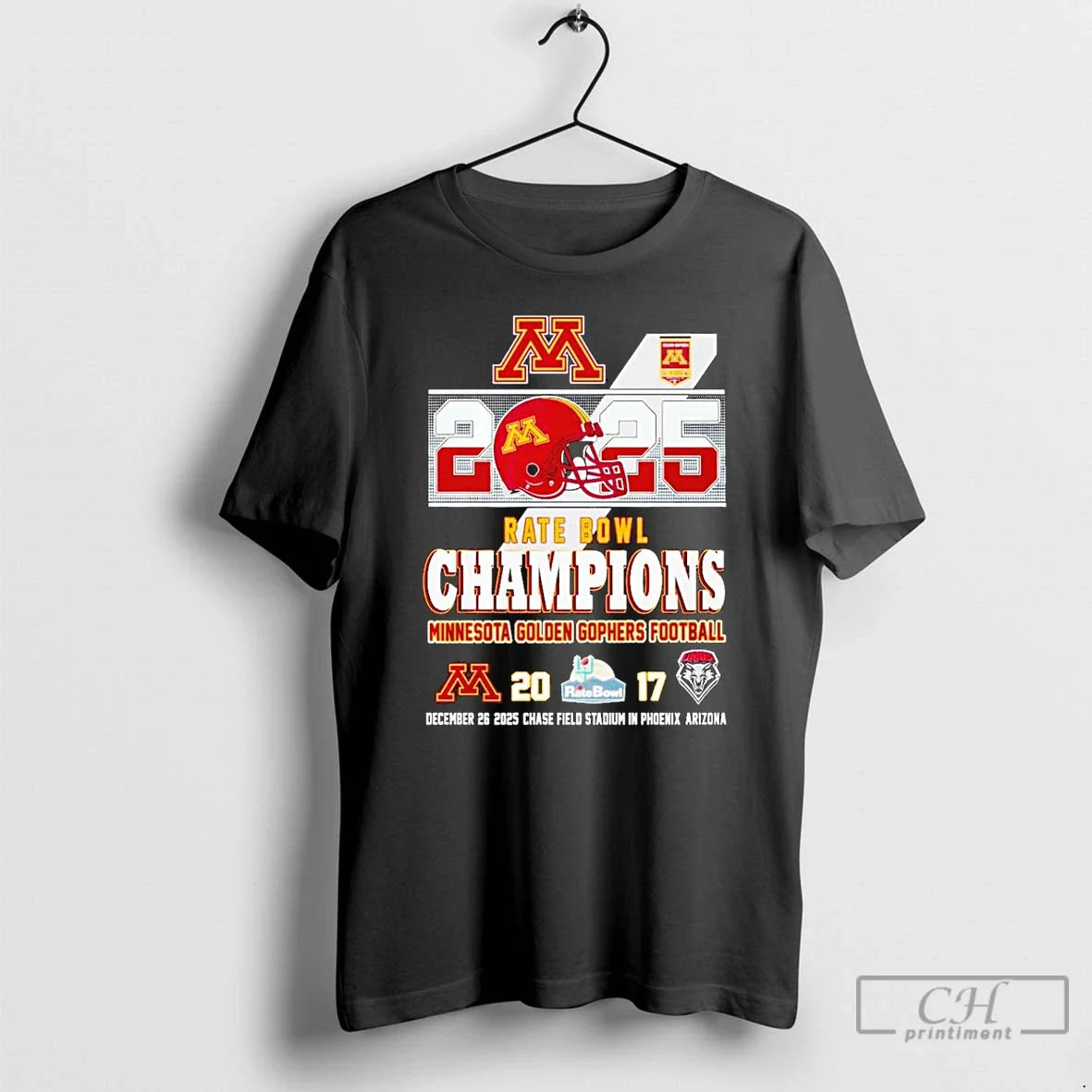 Classic Minnesota Golden Gophers 2025 Rate Bowl Champions 20 17 Score