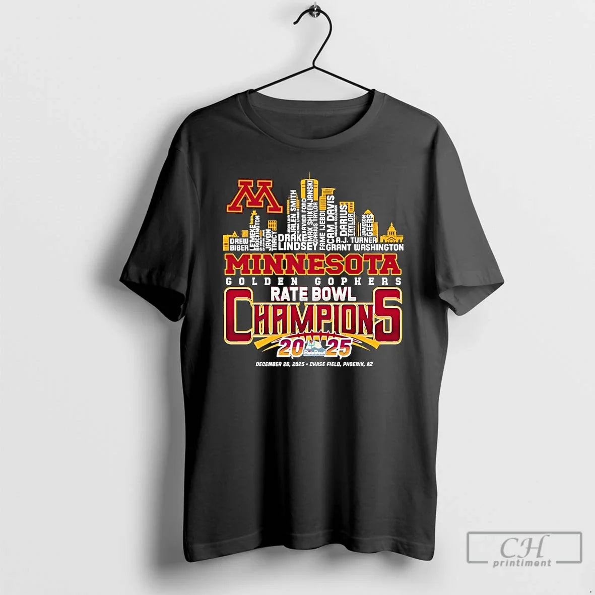 Classic Minnesota Golden Gophers Rate Bowl Champions 2025 Name Players City Skyline