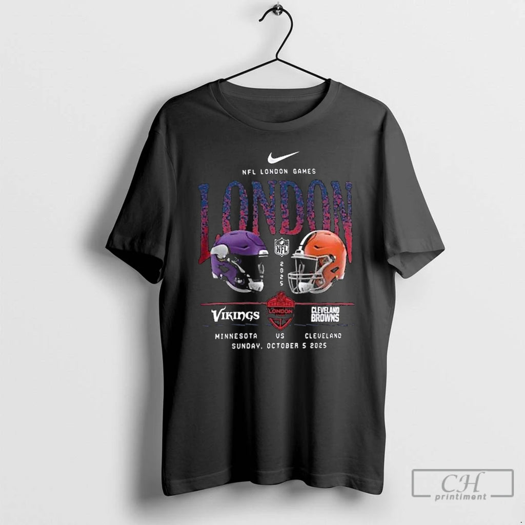 Classic Minnesota Vikings Vs Cleveland Browns International Games London 2025 Long Sleve T Shirts