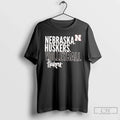 Classic Nebraska Cornhuskers Volleyball Text Logo Overlay