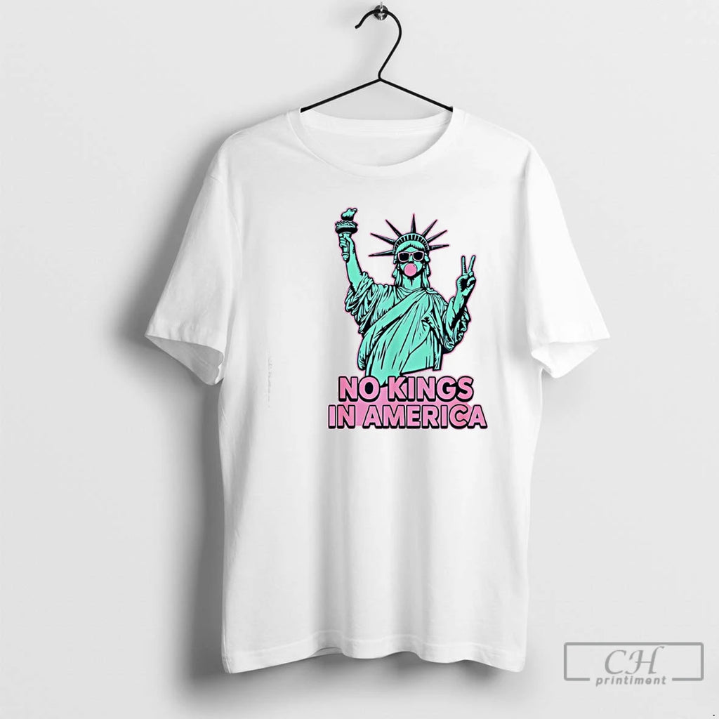Classic No Kings In America Statue Liberty Usa T Shirts