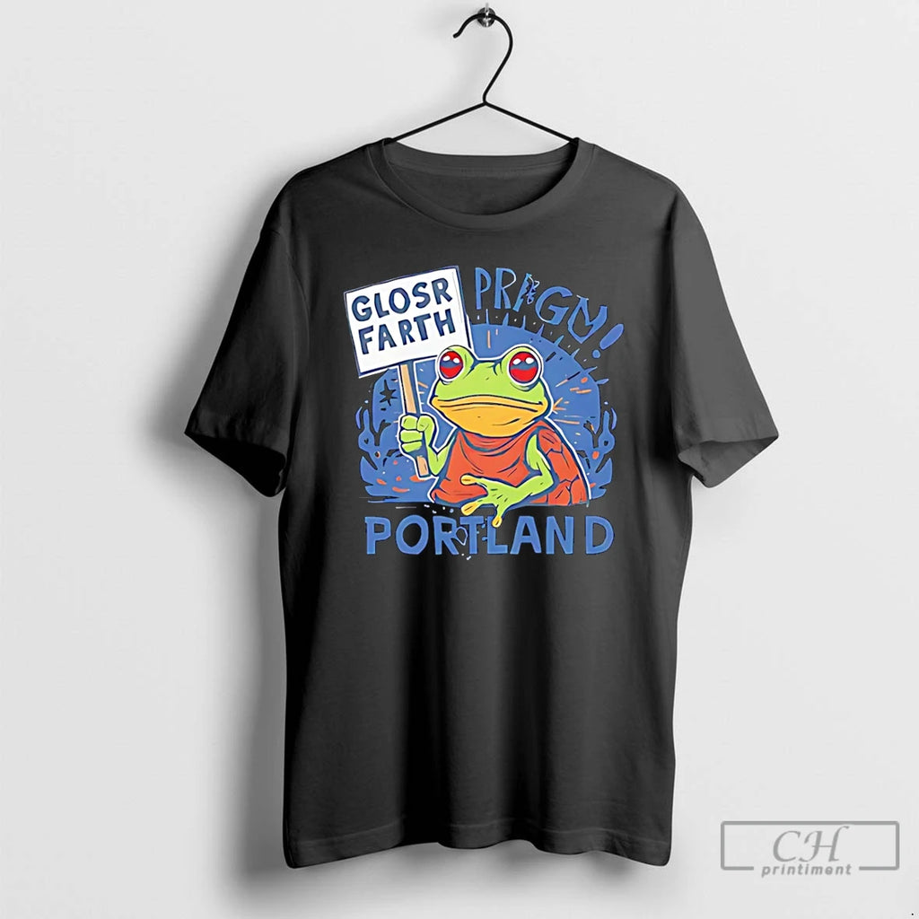 Classic Portland Frog Protest Glosr Farth T Shirts