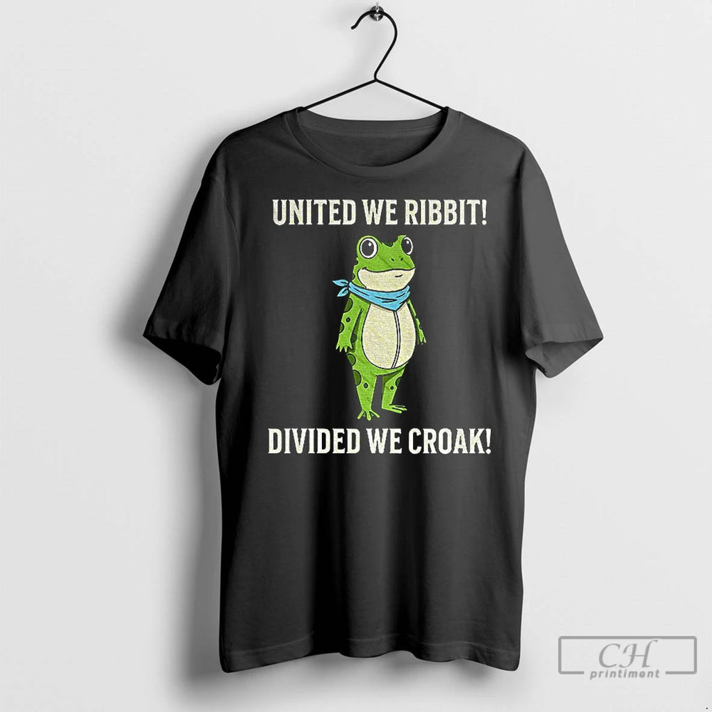 Classic Portland Frog United We Ribbit Divided We Croak Funny