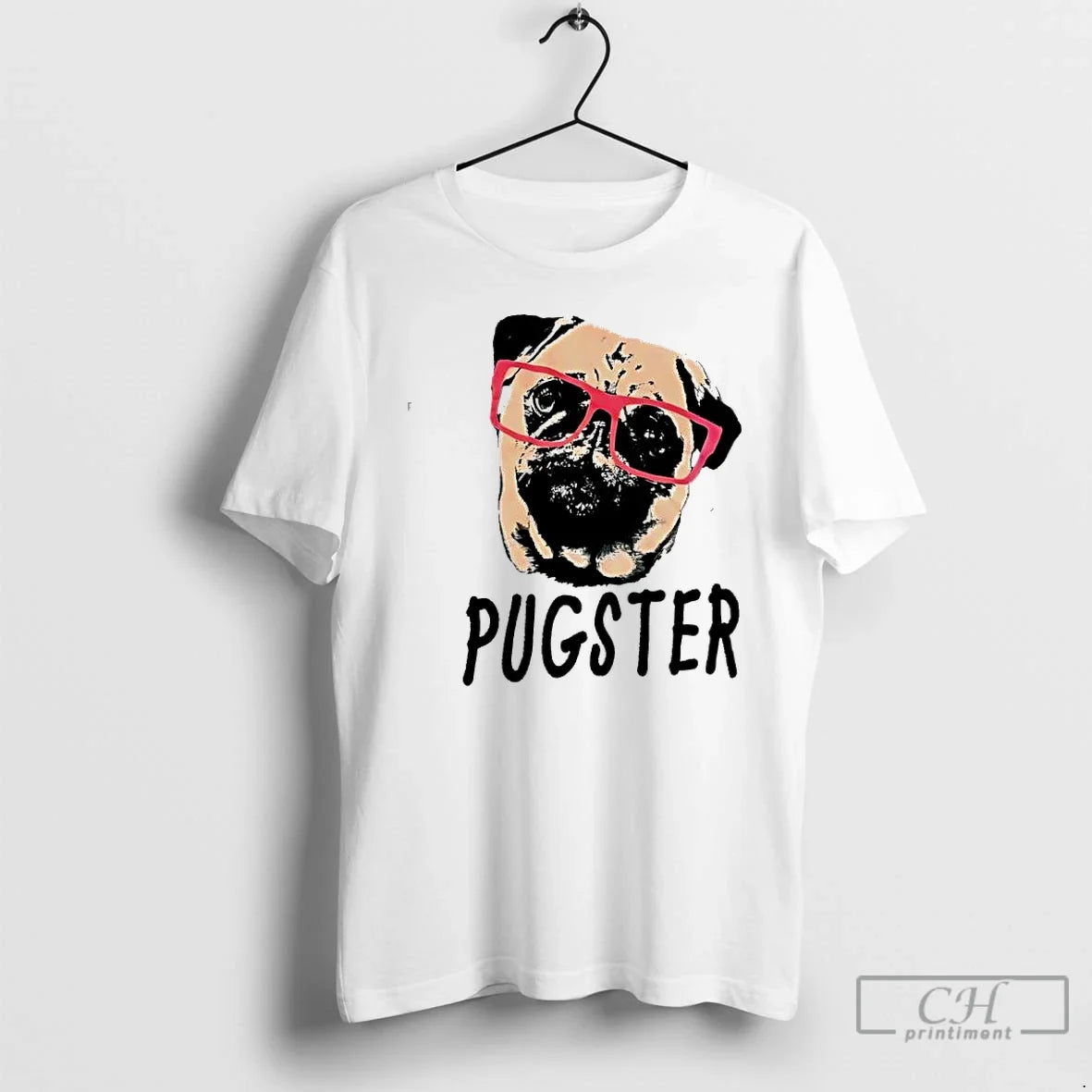 Classic Pugster Pug Dog Pink Glasses