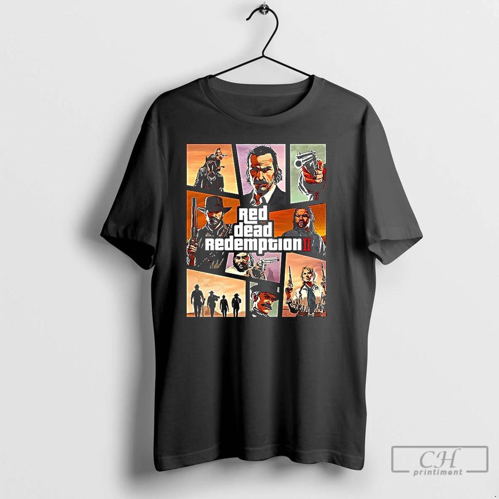 Classic Red Dead Redemption Ii Gaming Retro 90s Classic Gta Style T Shirts
