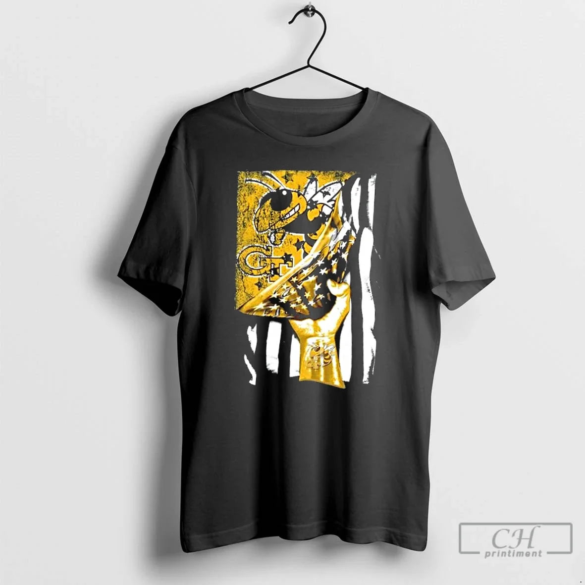 Classic Revealing Glory Georgia Tech Yellow Jackets X Usa Flag