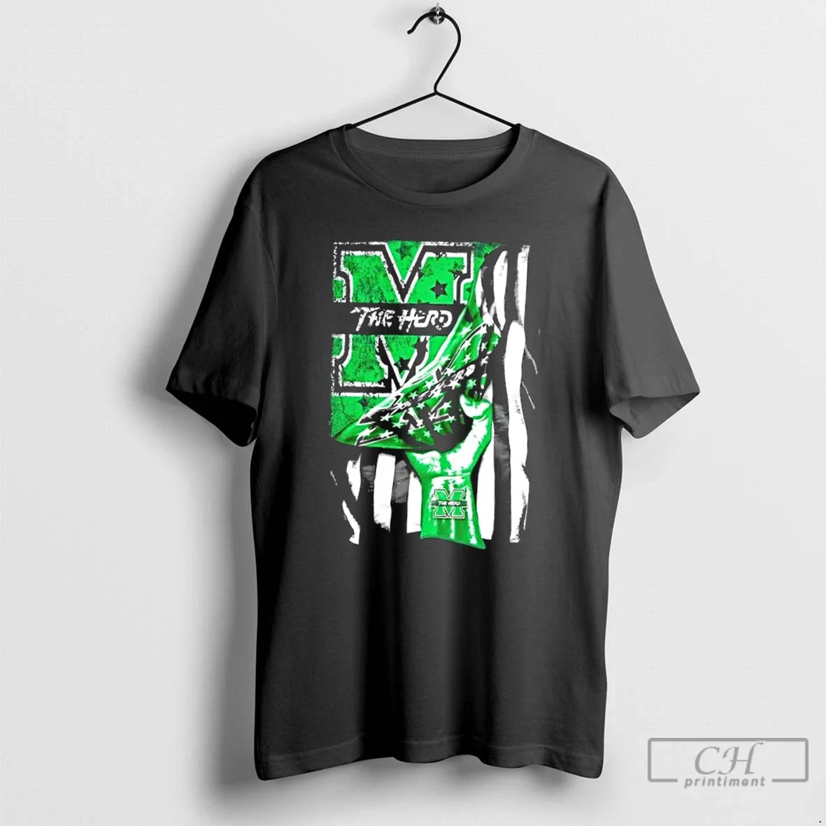 Classic Revealing Glory Marshall Thundering Herd X Usa Flag