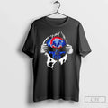 Classic Ripped Chest Skull Deep Chicago Cubs Till Grave
