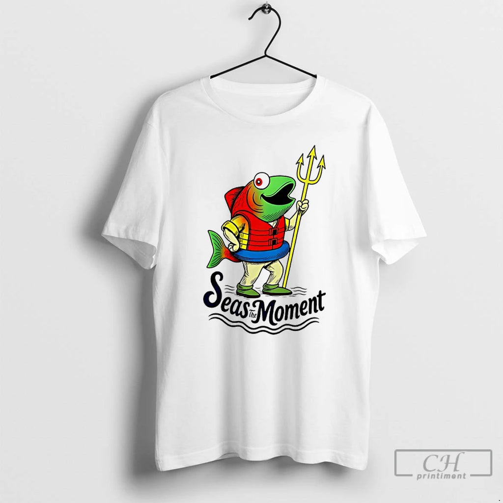 Classic Seas The Moment Humpy Salmon Mariners Holding Trident T Shirts