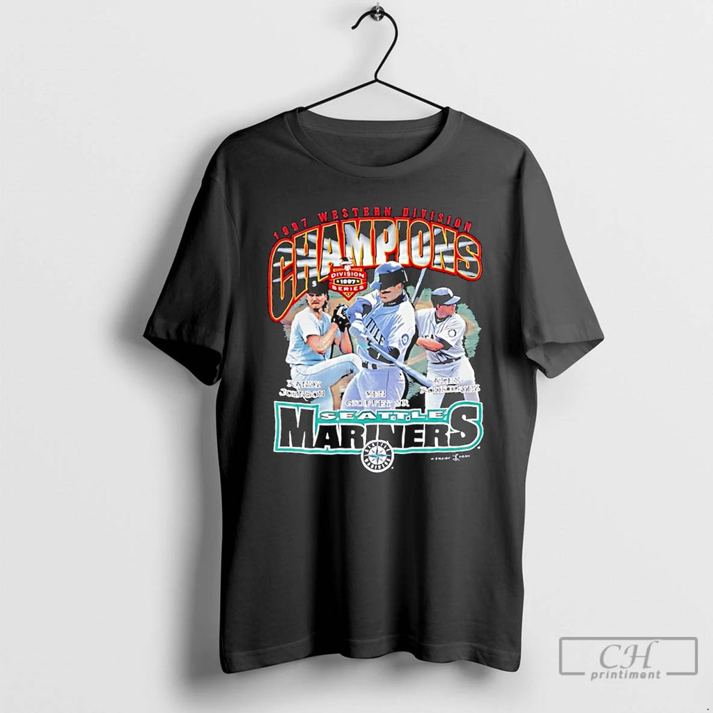 Classic Seattle Mariners 1997 Western Division Champions Randy Johnson Ken Griffey Jr Alex Rodriguez