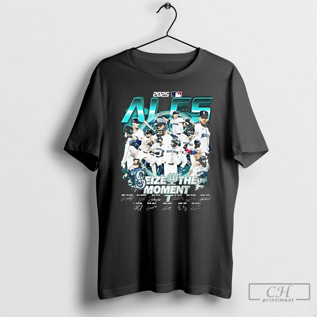 Classic Seattle Mariners 2025 Alcs Seize The Moment Players Signatures Long Sleve T Shirts