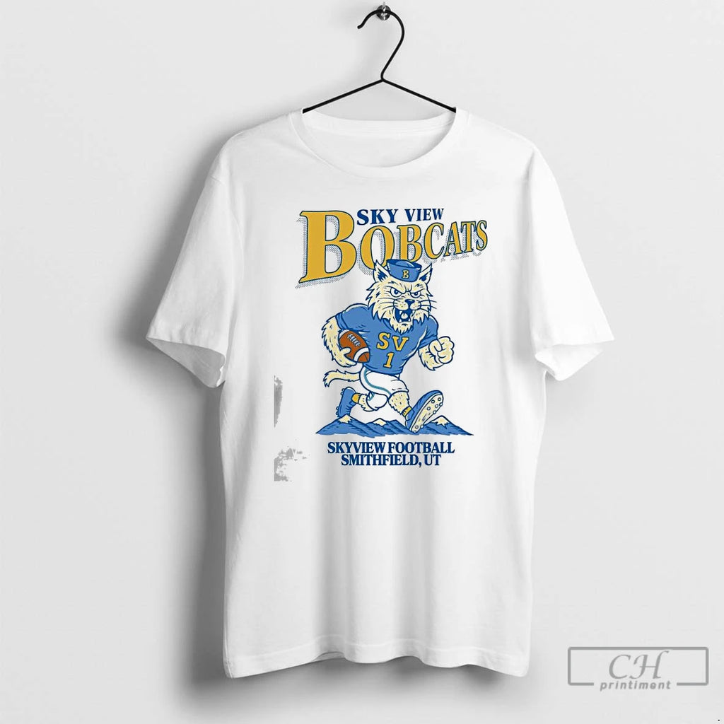 Classic Sky View Bobcats Football Mascot 2025 T Shirts