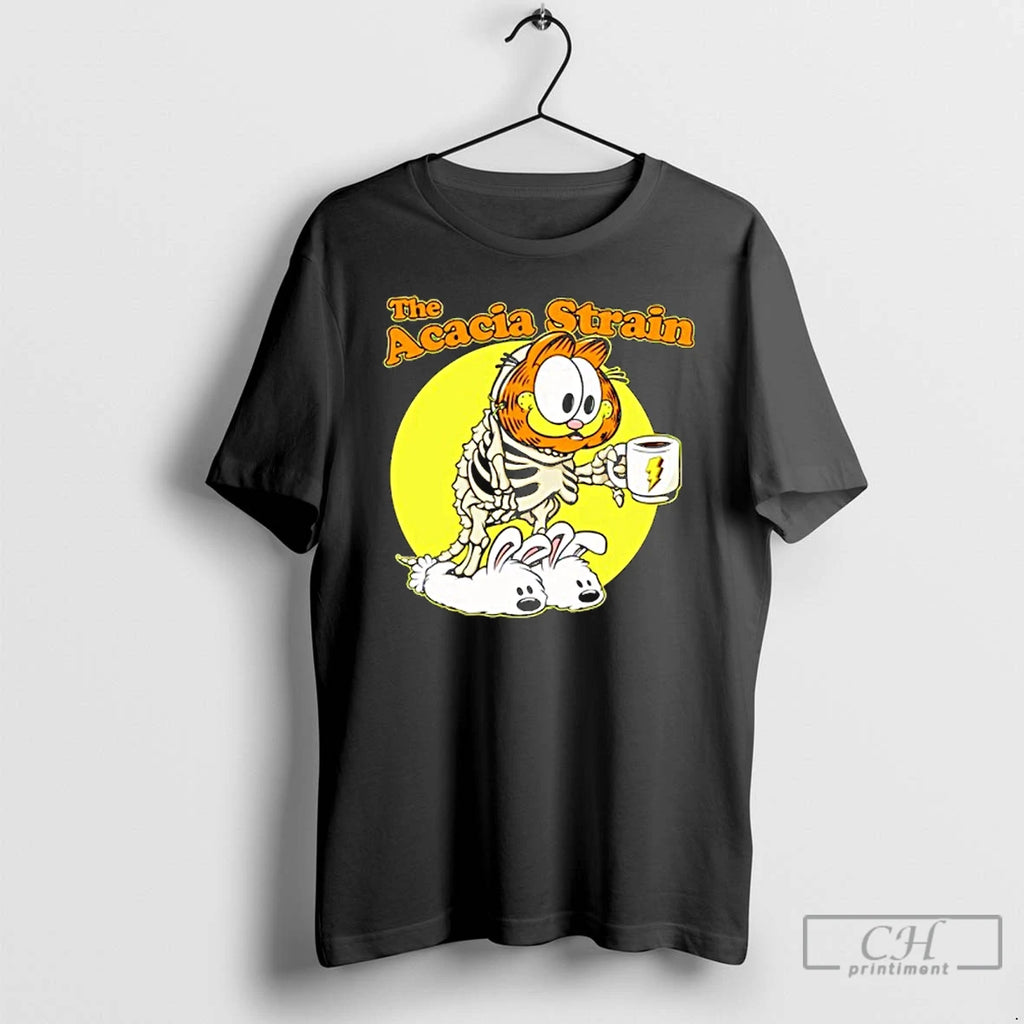 Classic The Acacia Strain Skeleton Cat Coffee T Shirts