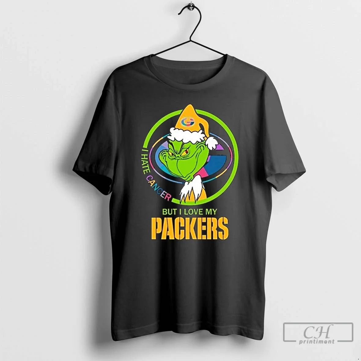 Classic Grinch I Hate Cancer But I Love My Green Bay Packers Merry