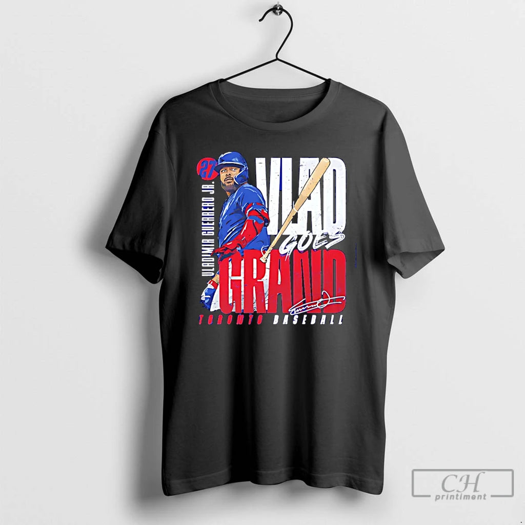 Classic Vladimir Guerrero Jr Toronto Baseball Bat Flip Signature T Shirts