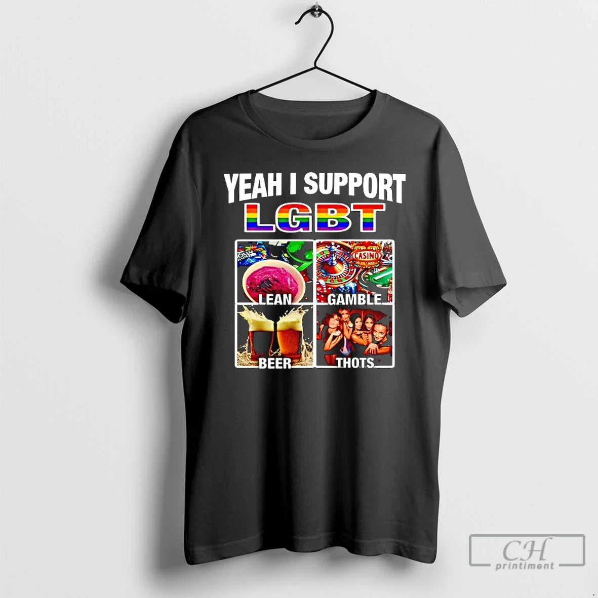 Classic Yeah I Support Lgbt Casino Lean Gamble Beer Thots