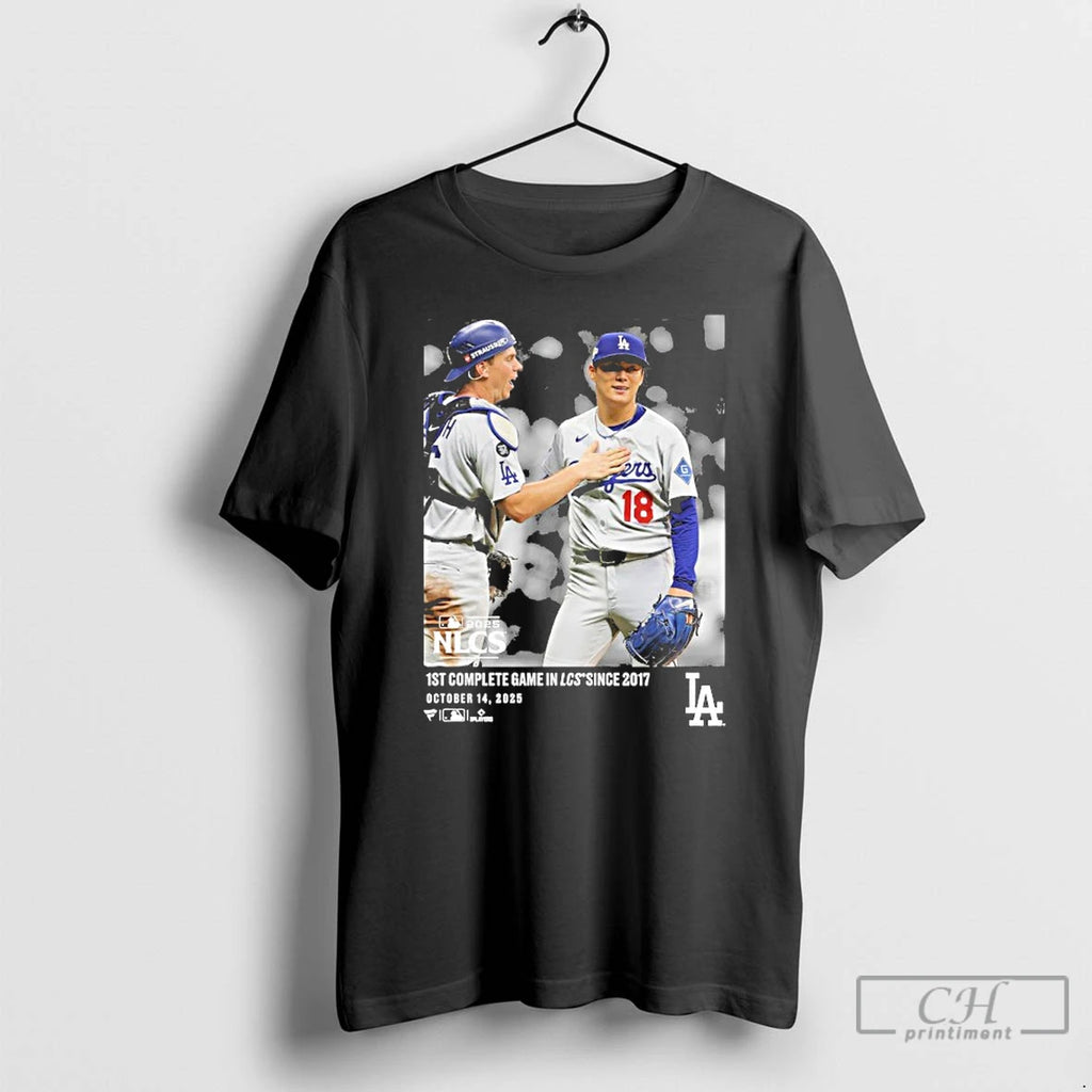 Classic Yoshinobu Yamamoto Los Angeles Dodgers 1st Complete Game Nlcs T Shirts