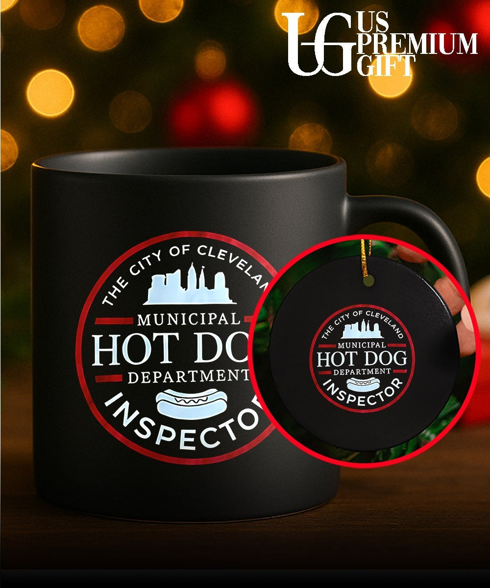 Cleveland Ohio Skyline The City of Cleveland Municipal Hot Dog Department Inspector shirt