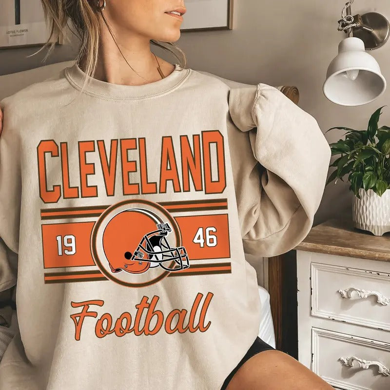 Cleveland Vintage Classic Cleveland Football Cleveland Football Cleveland Football T-Shirts